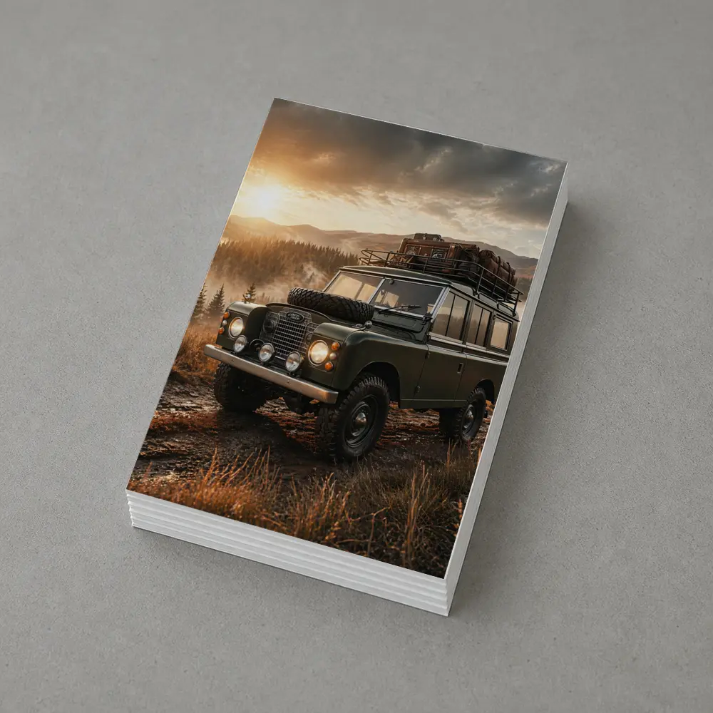 Land Rover Series III Mountain Sunset Drive – Postcards