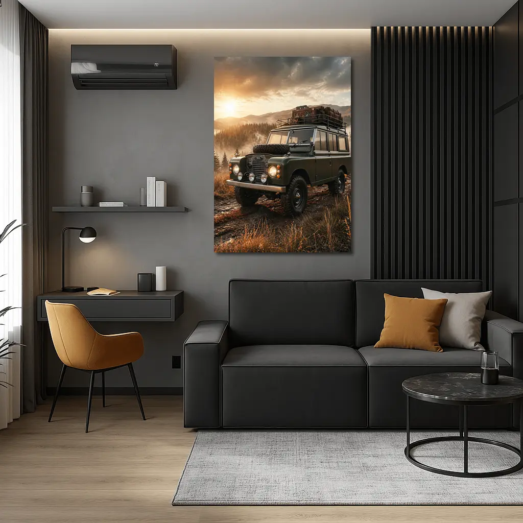 Land Rover Series III Mountain Sunset Drive – Wall Art