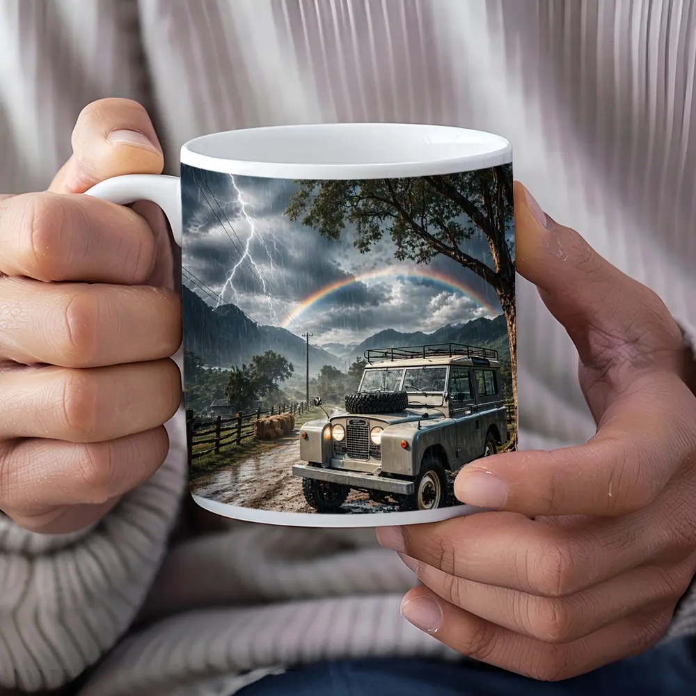 Land Rover Defender Storm Rainbow Mountain Road – Mugs