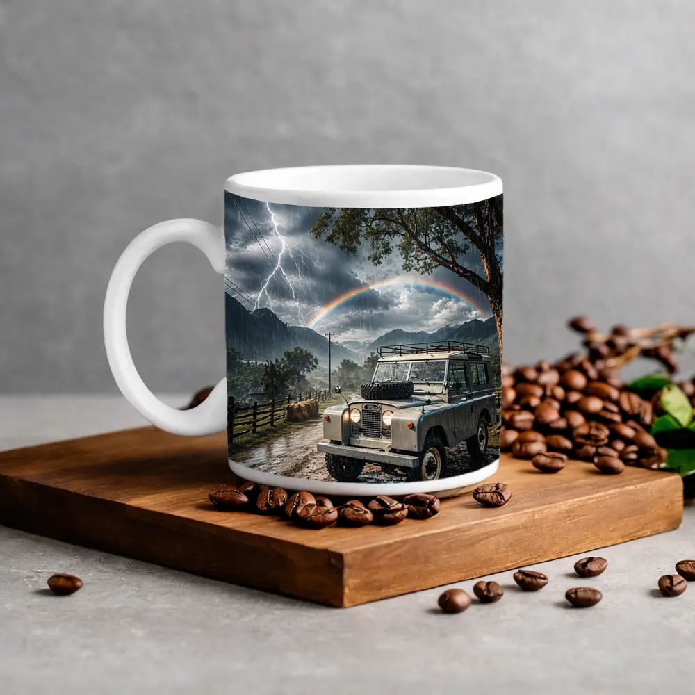 Land Rover Defender Storm Rainbow Mountain Road – Mugs