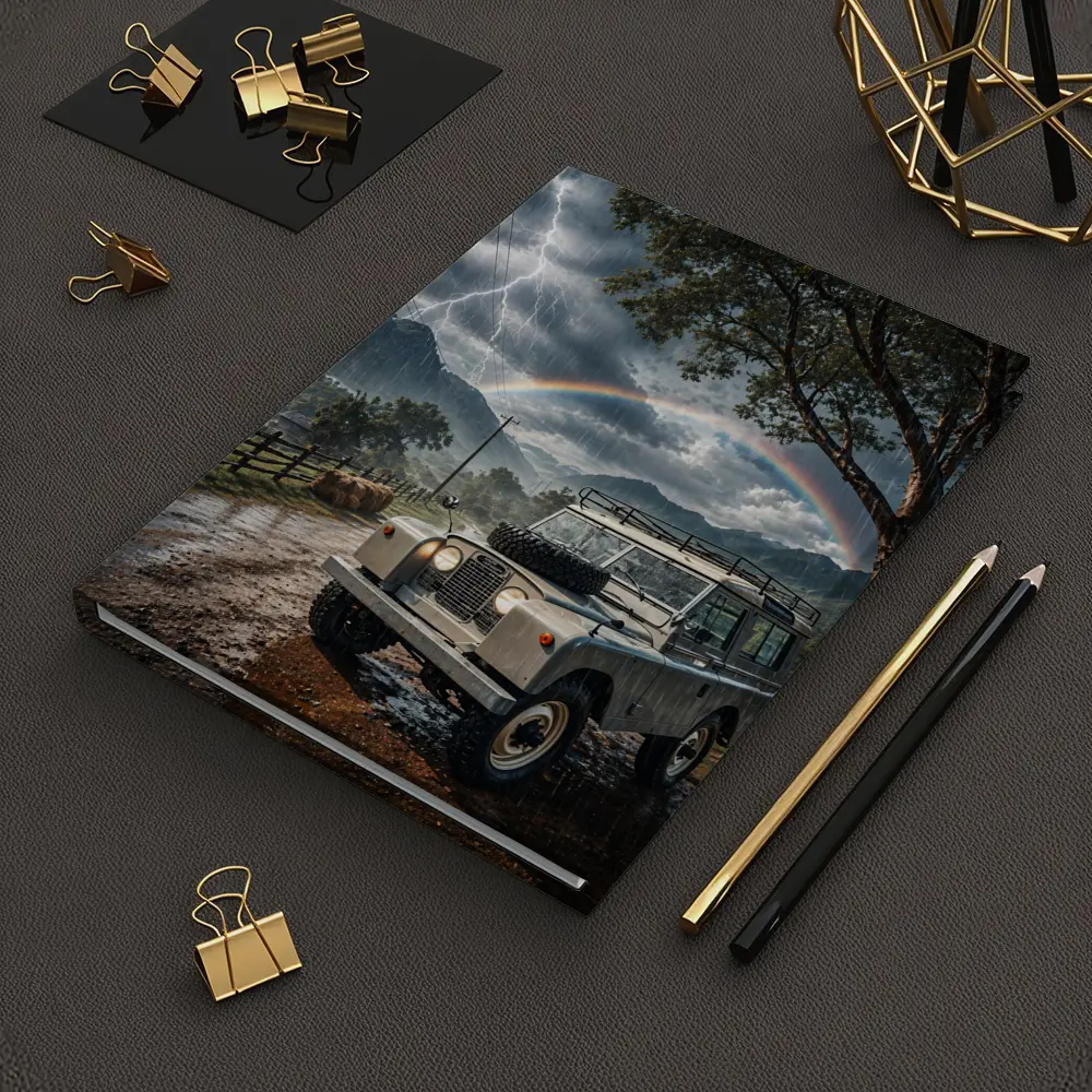 Land Rover Defender Storm Rainbow Mountain Road – Notebooks