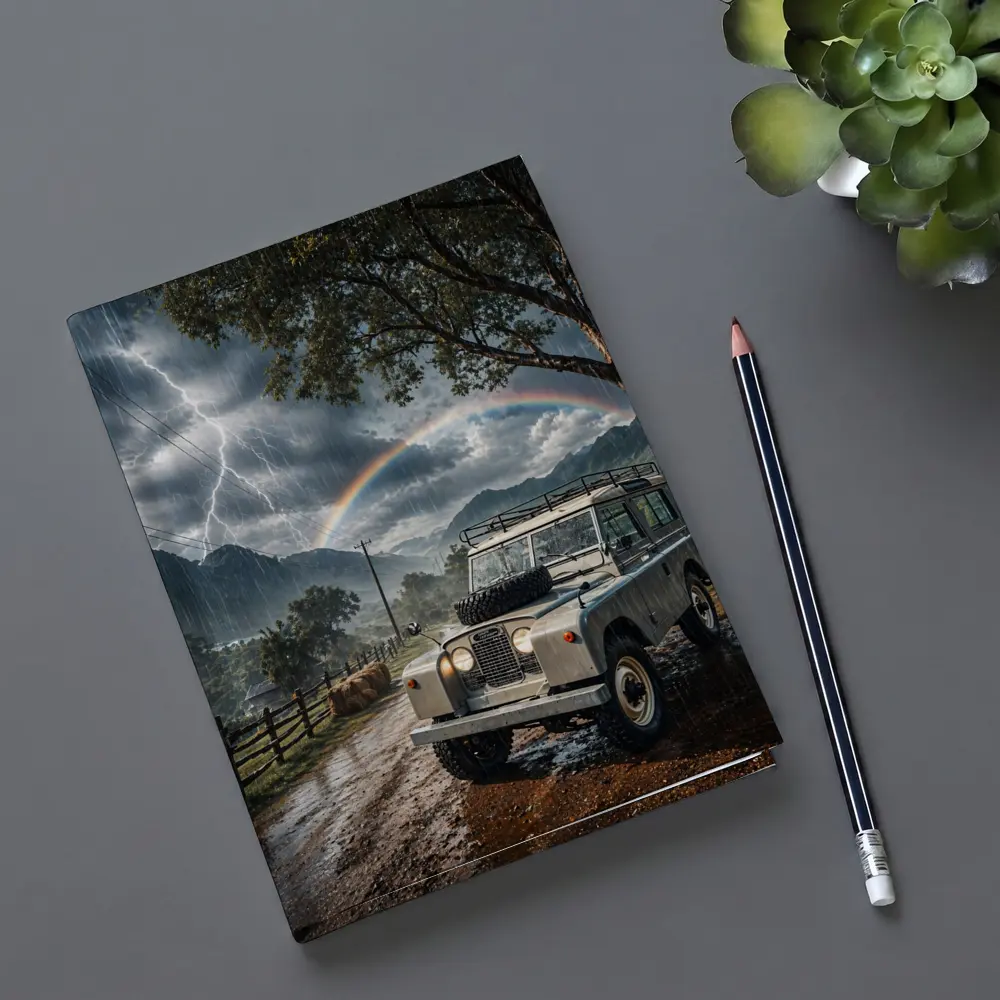 Land Rover Defender Storm Rainbow Mountain Road – Notebooks