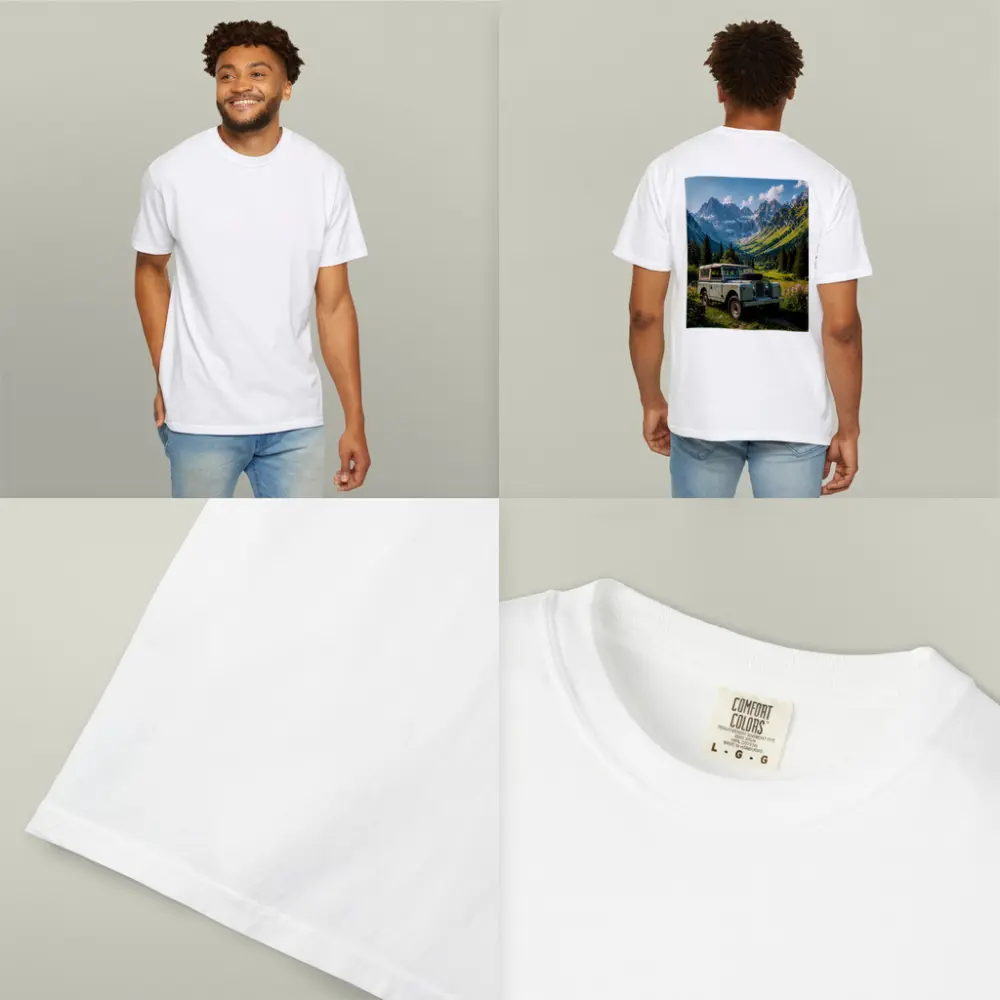 Vintage Land Rover Alpine Meadow Mountain Scene – T-Shirts