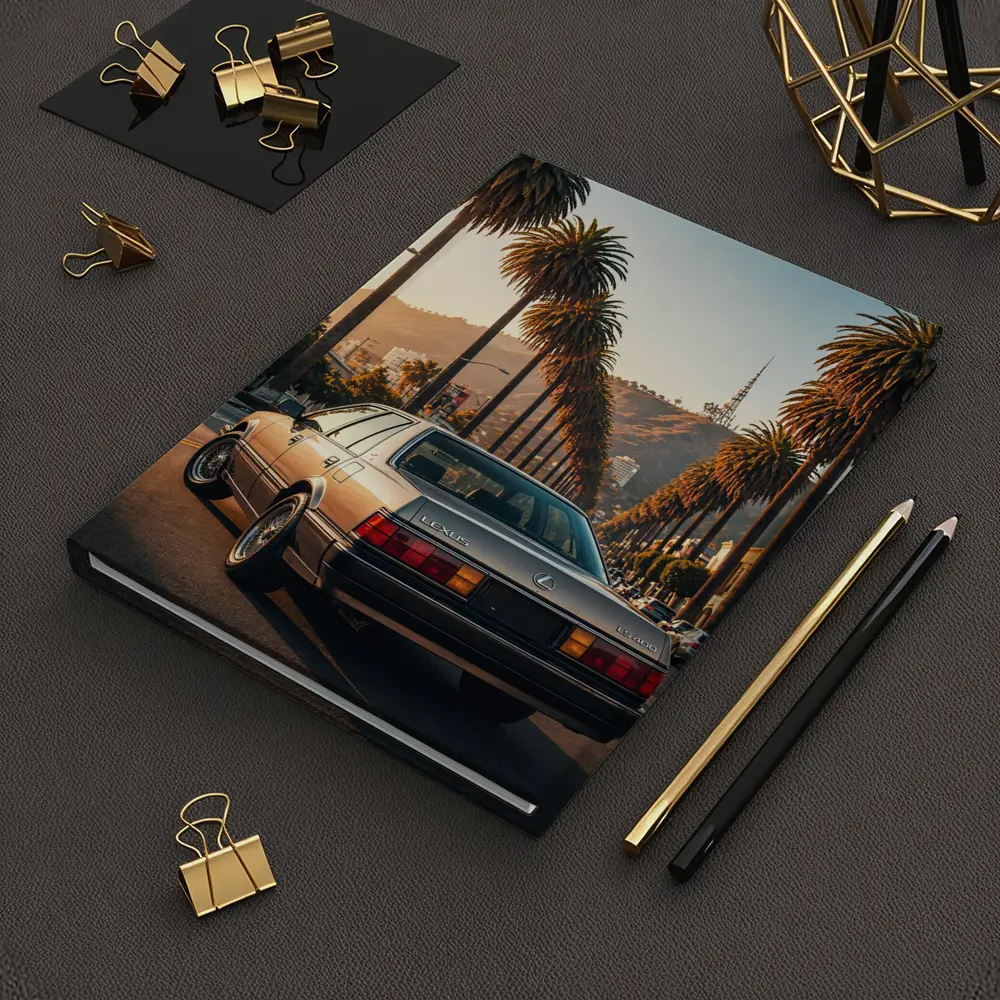 Vintage Lexus Sedan Los Angeles Palm Trees – Notebooks