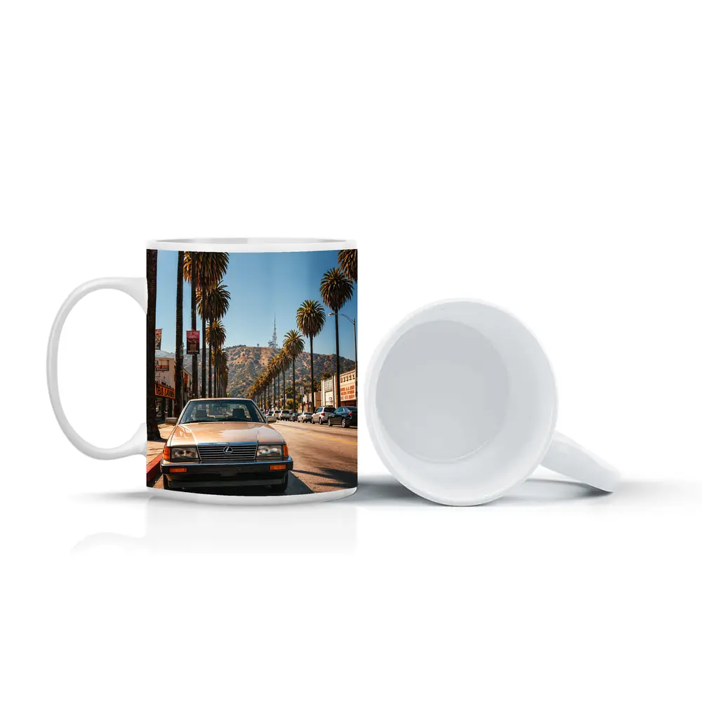 Vintage Lexus Parked on Los Angeles Street – Mugs