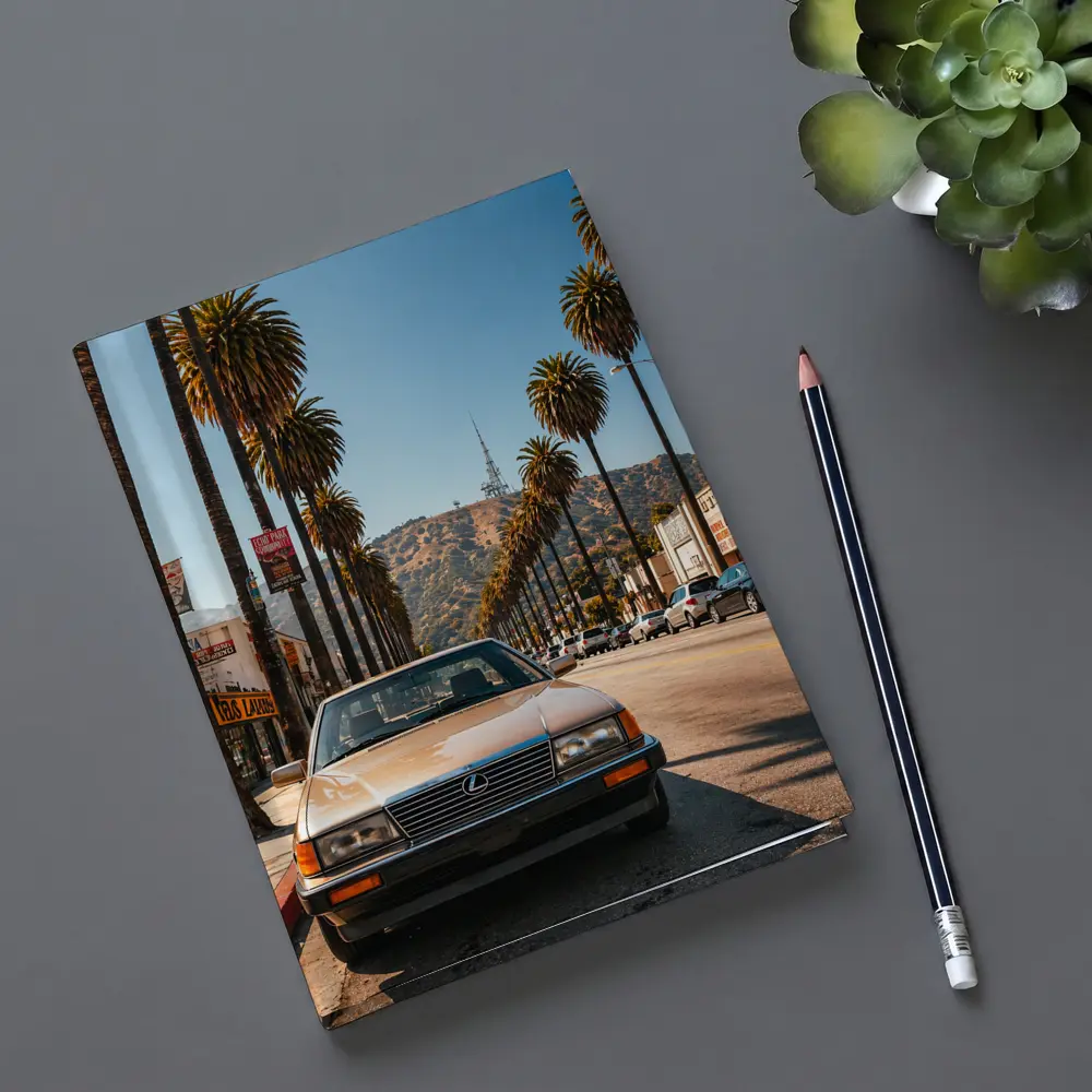Vintage Lexus Parked on Los Angeles Street – Notebooks