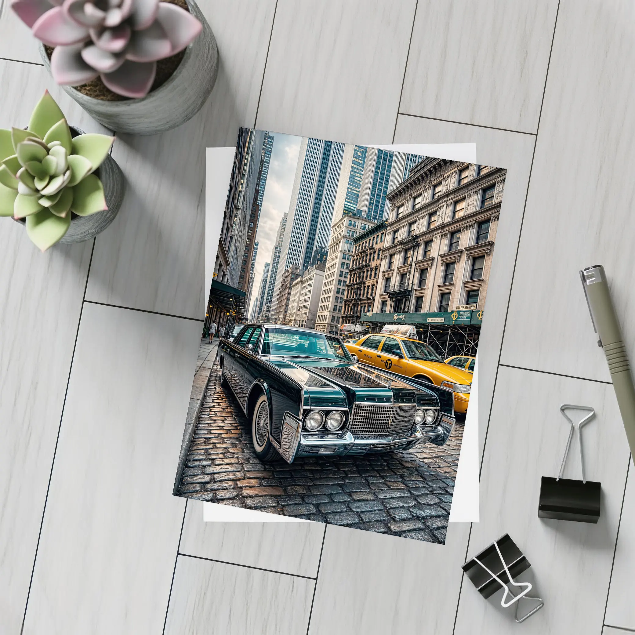 Lincoln Continental Classic Car New York City – Postcards