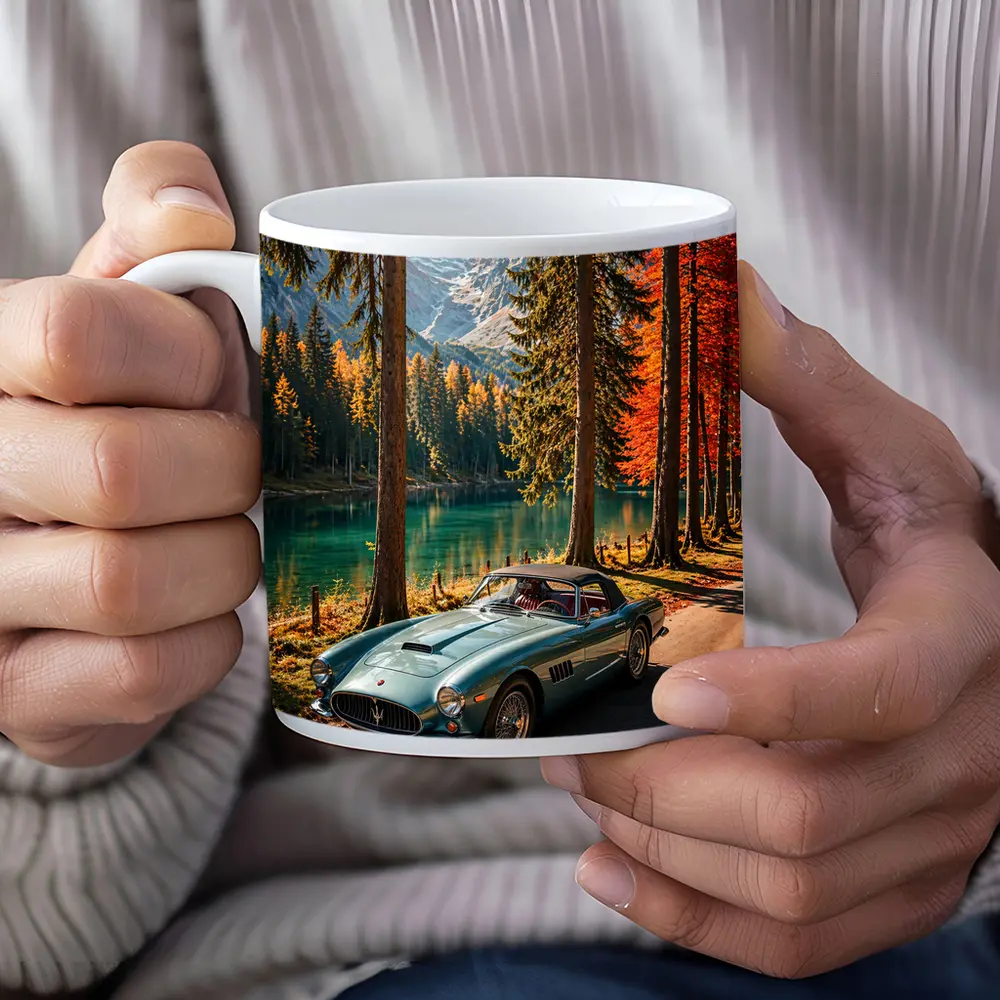 Vintage Maserati Classic Car Alpine Lake – Mugs