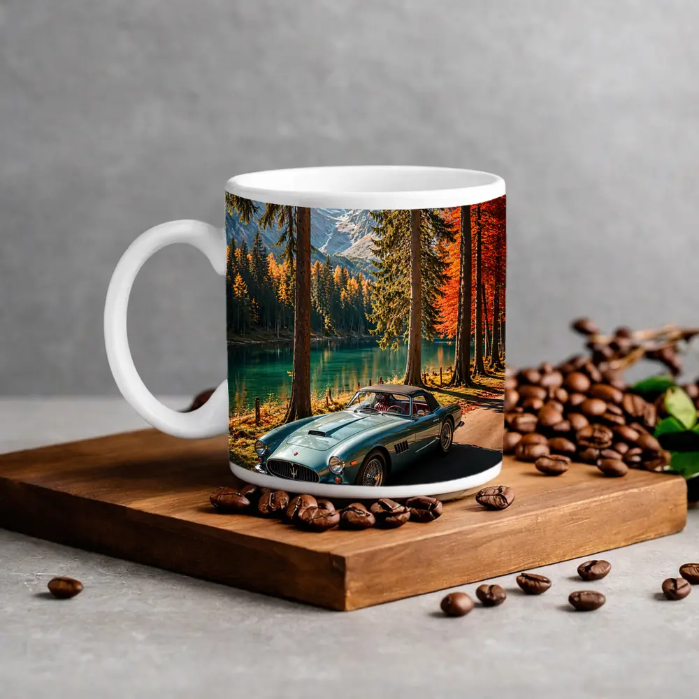 Vintage Maserati Classic Car Alpine Lake – Mugs