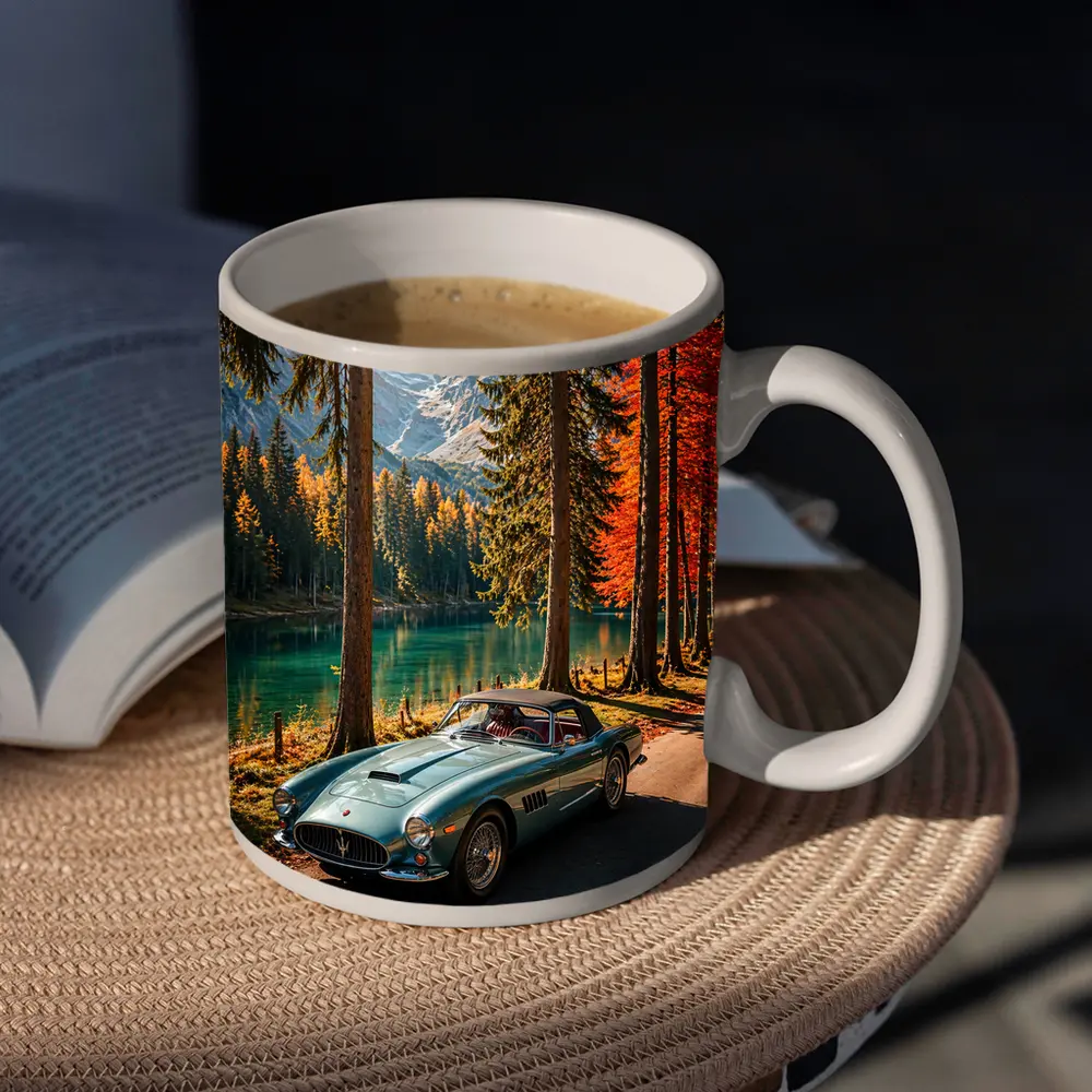 Vintage Maserati Classic Car Alpine Lake – Mugs