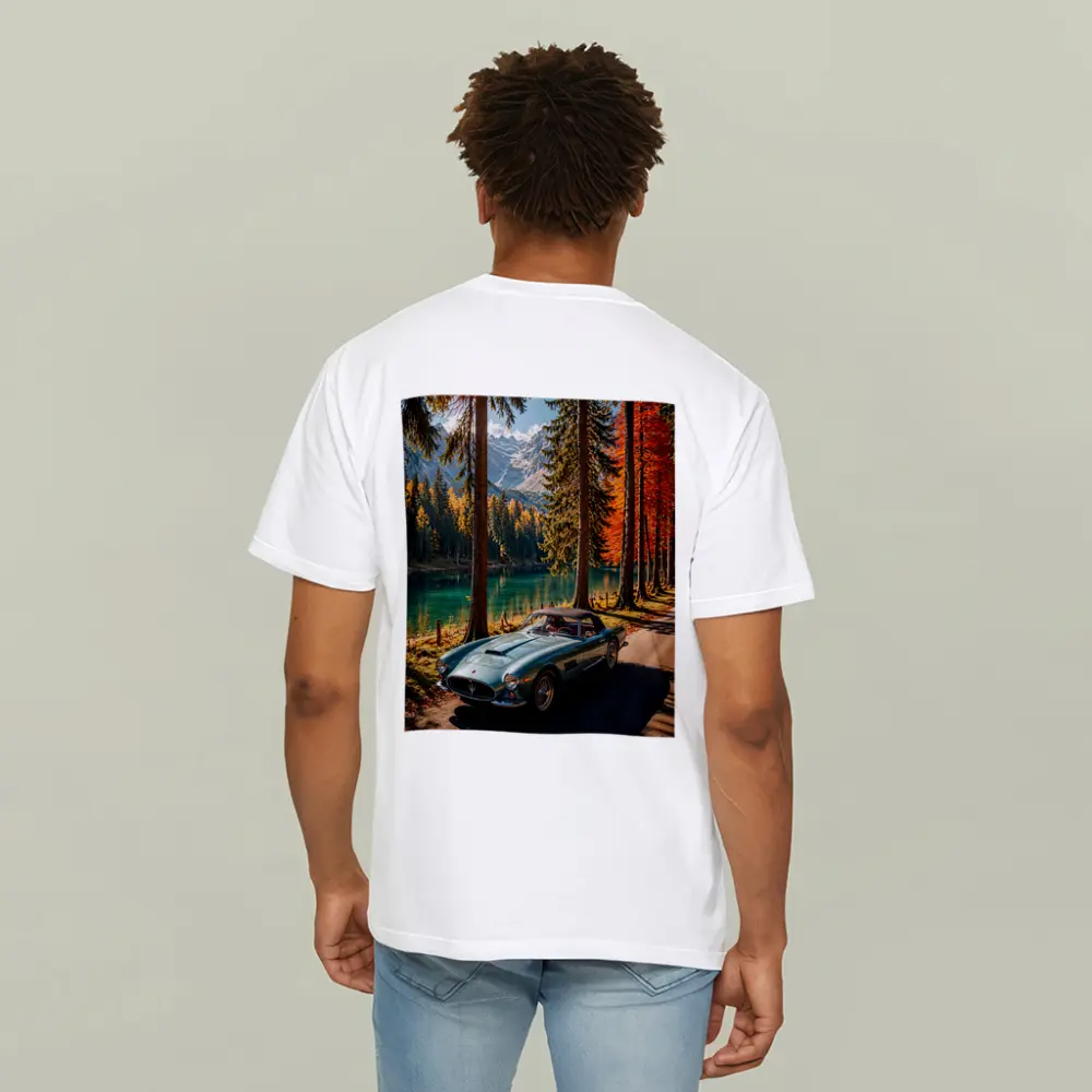 Vintage Maserati Classic Car Alpine Lake – T-Shirts