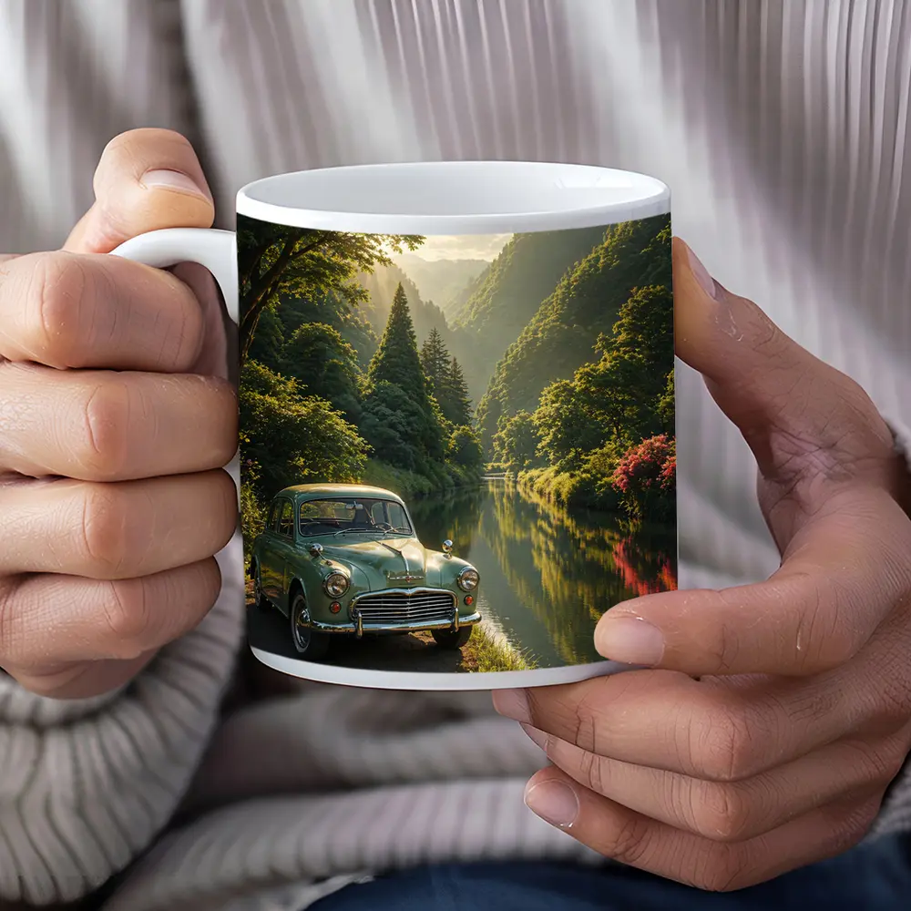 Vintage Morris Minor Green River Forest – Mugs