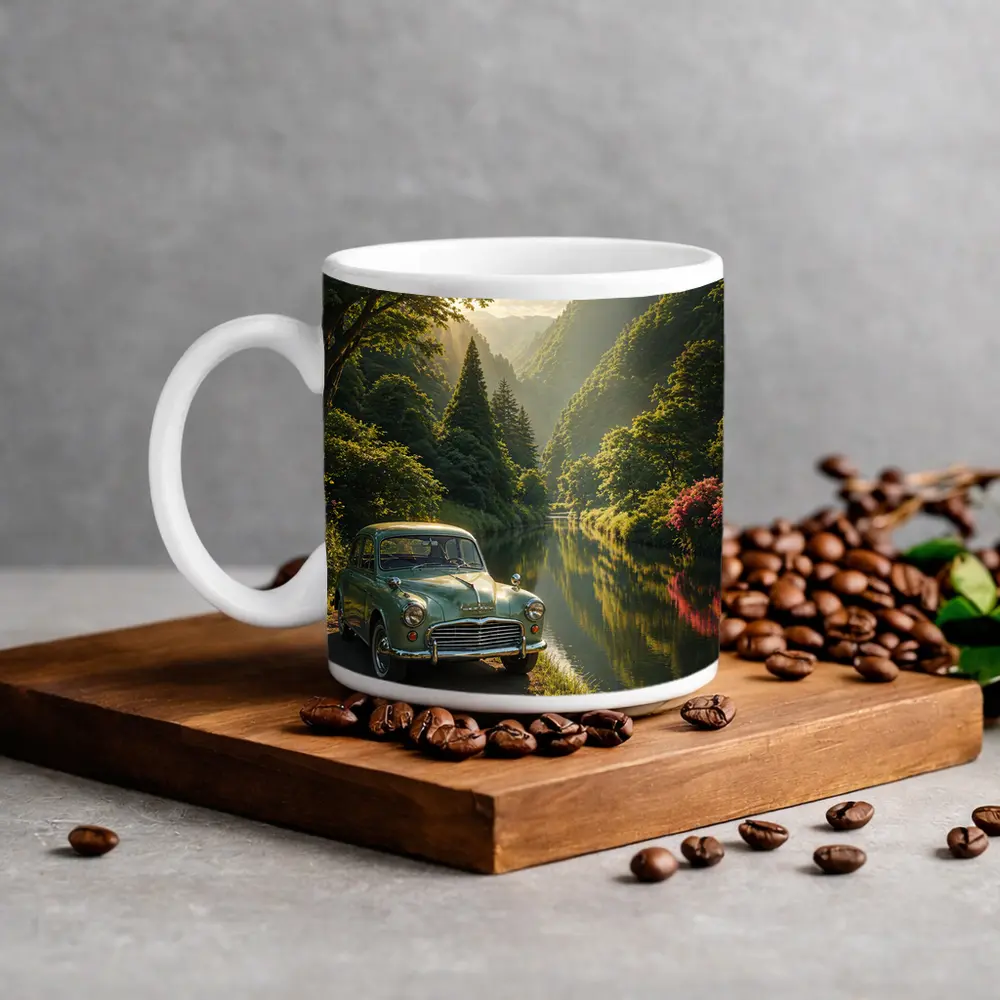 Vintage Morris Minor Green River Forest – Mugs
