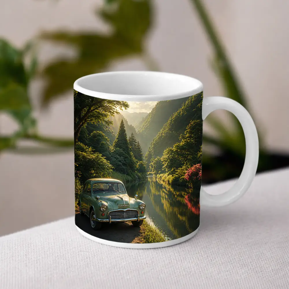Vintage Morris Minor Green River Forest – Mugs