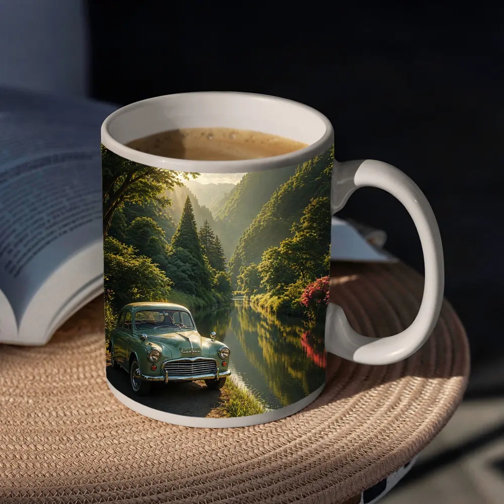 Vintage Morris Minor Green River Forest – Mugs