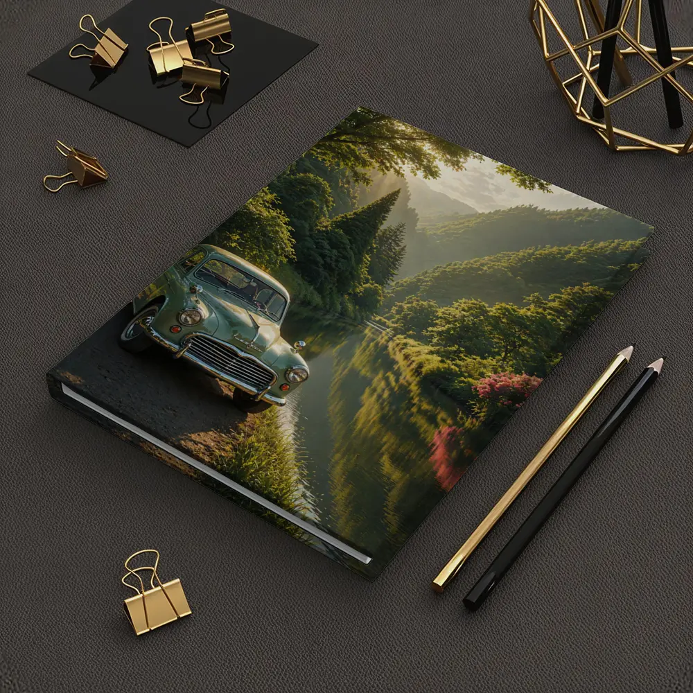 Vintage Morris Minor Green River Forest – Notebooks