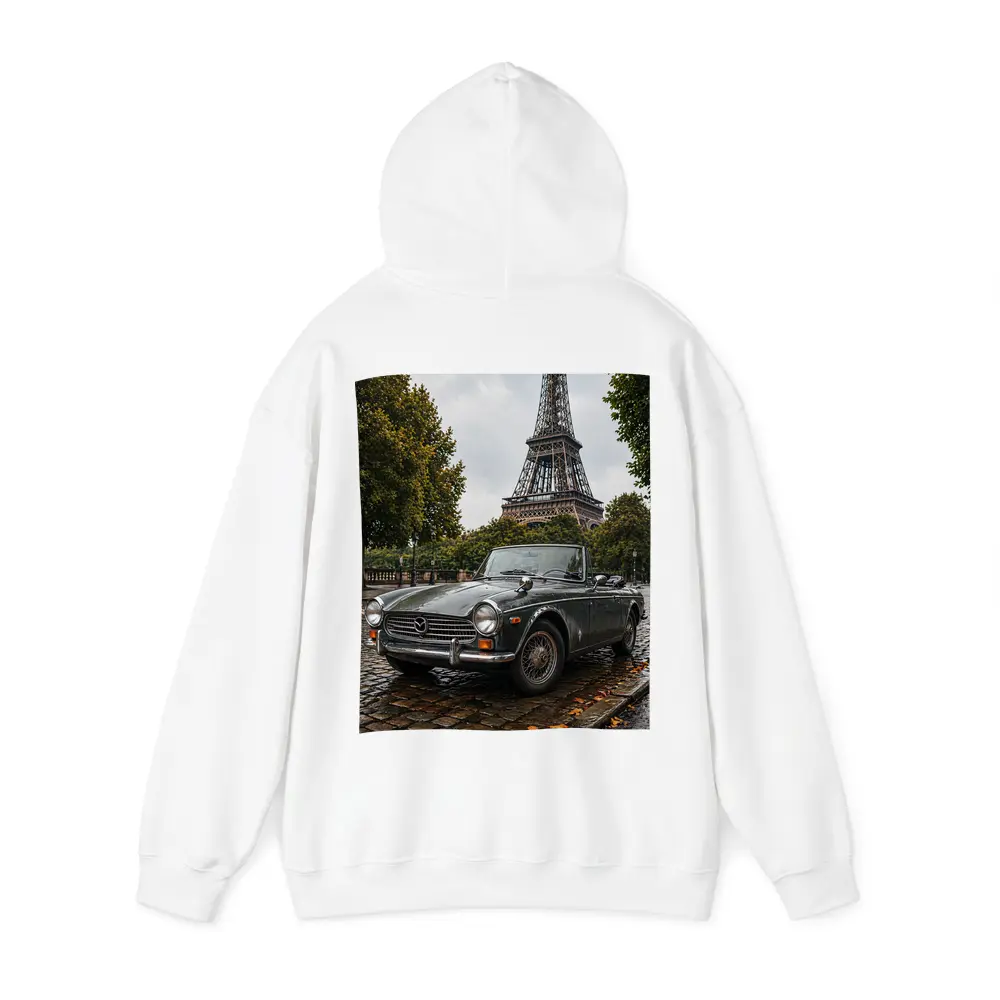 Vintage Mazda Roadster Parked Near Eiffel Tower – Hoodies