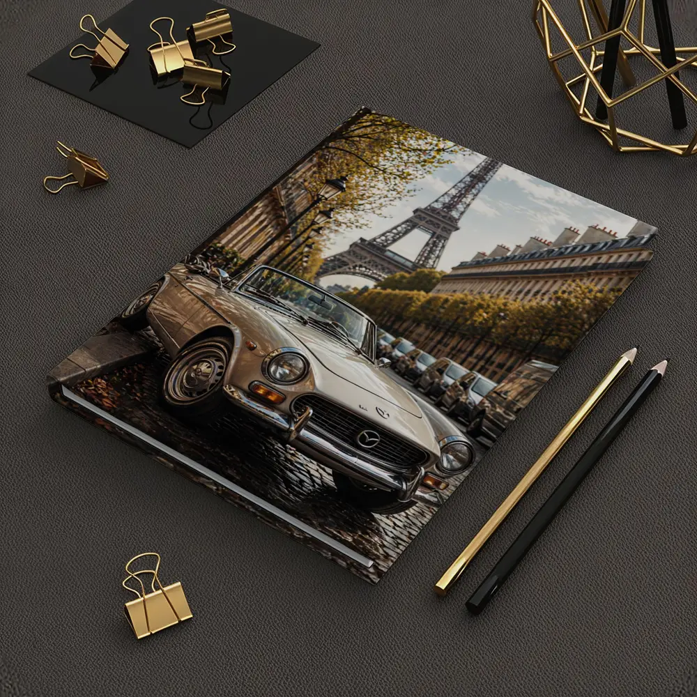 Vintage Mazda Convertible Paris Eiffel Tower – Notebooks