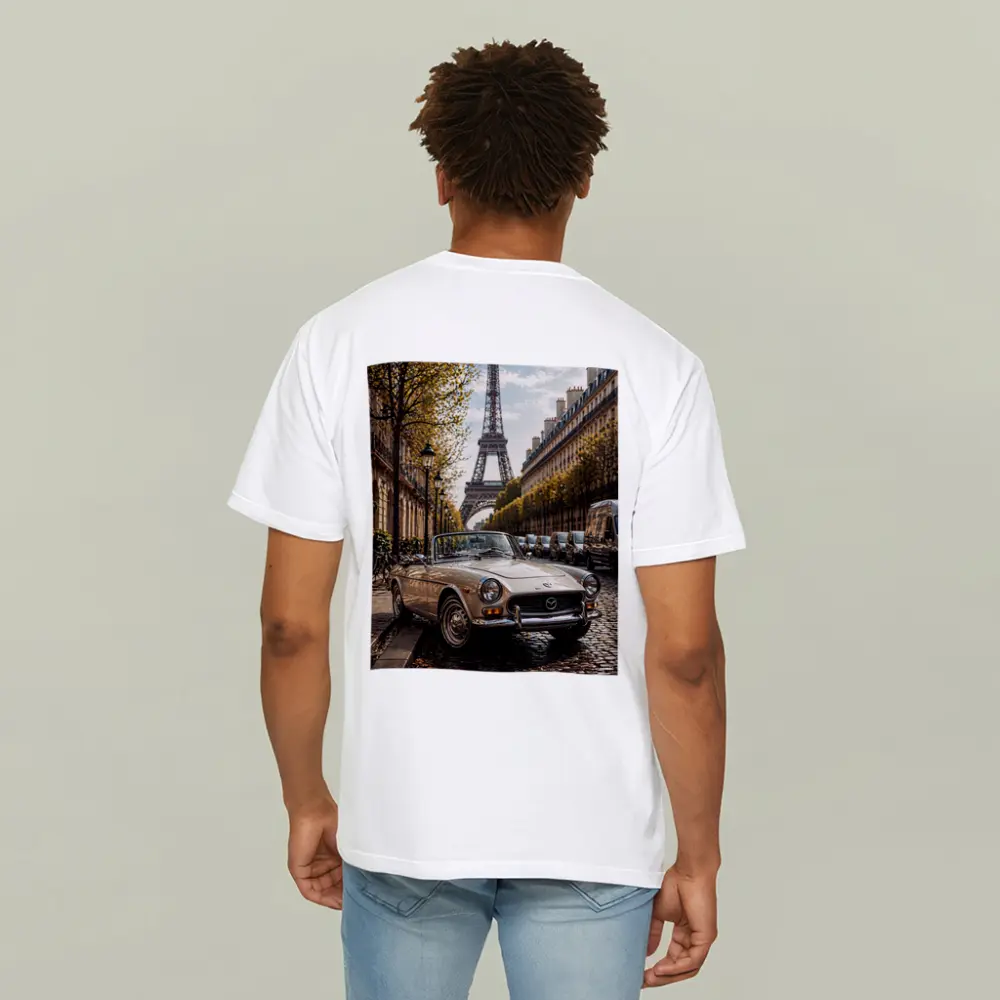 Vintage Mazda Convertible Paris Eiffel Tower – T-Shirts