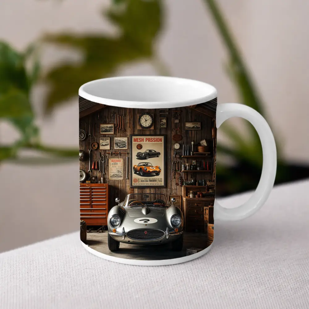 Vintage Sports Car Classic Retro Garage – Mugs