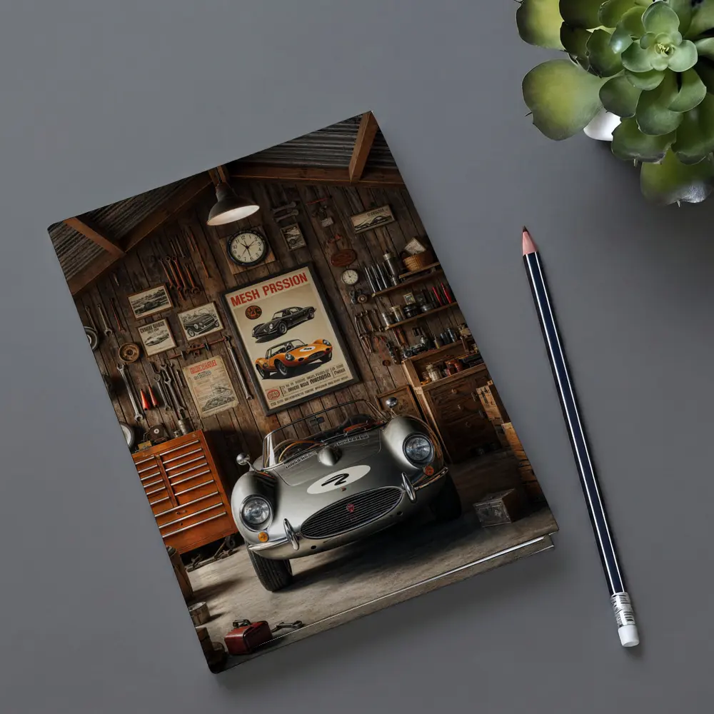 Vintage Sports Car Classic Retro Garage – Notebooks