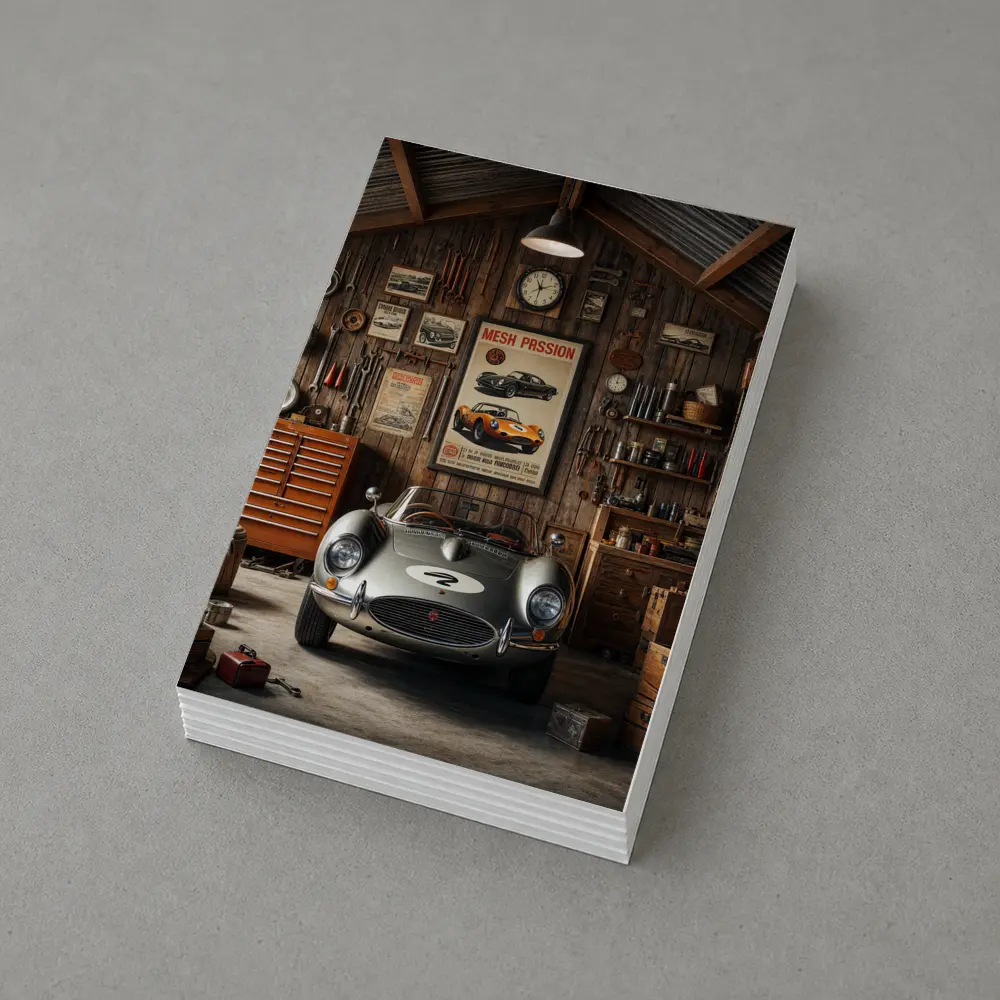 Vintage Sports Car Classic Retro Garage – Postcards