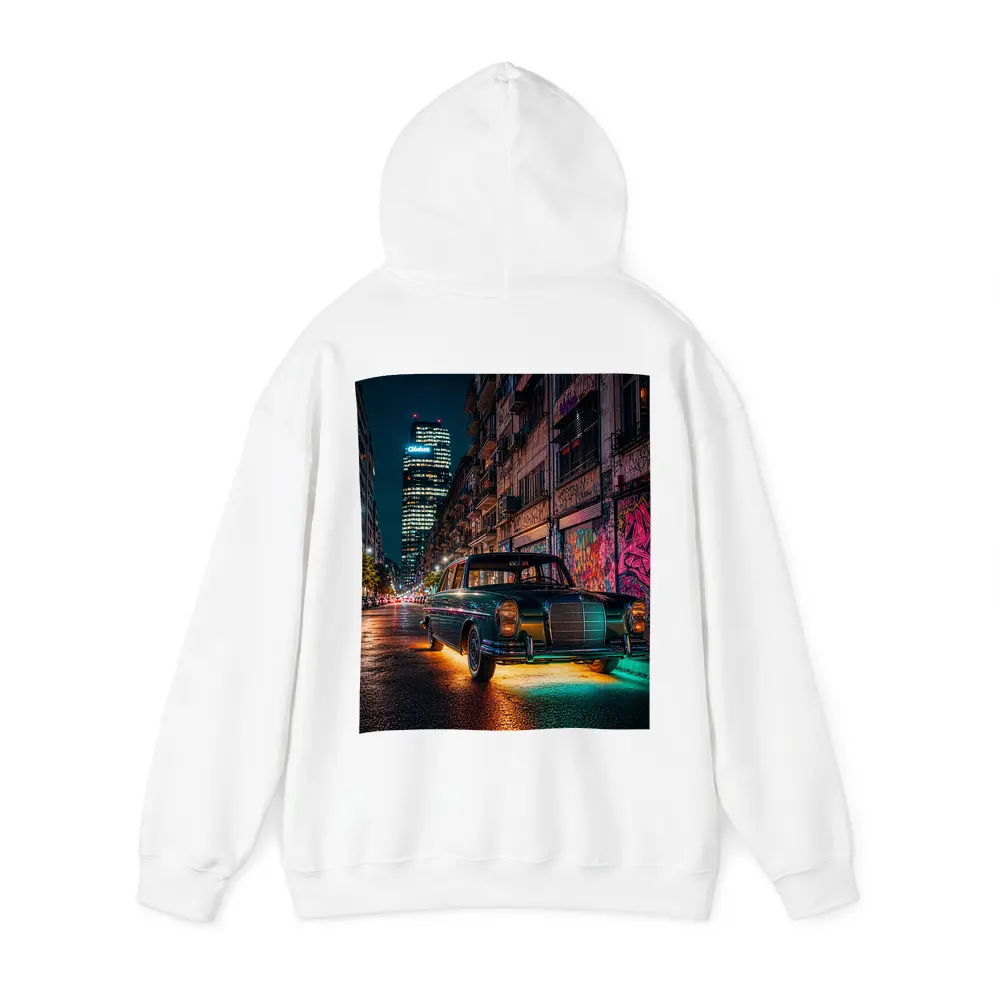 Vintage Mercedes Benz Classic Car Night Street – Hoodies