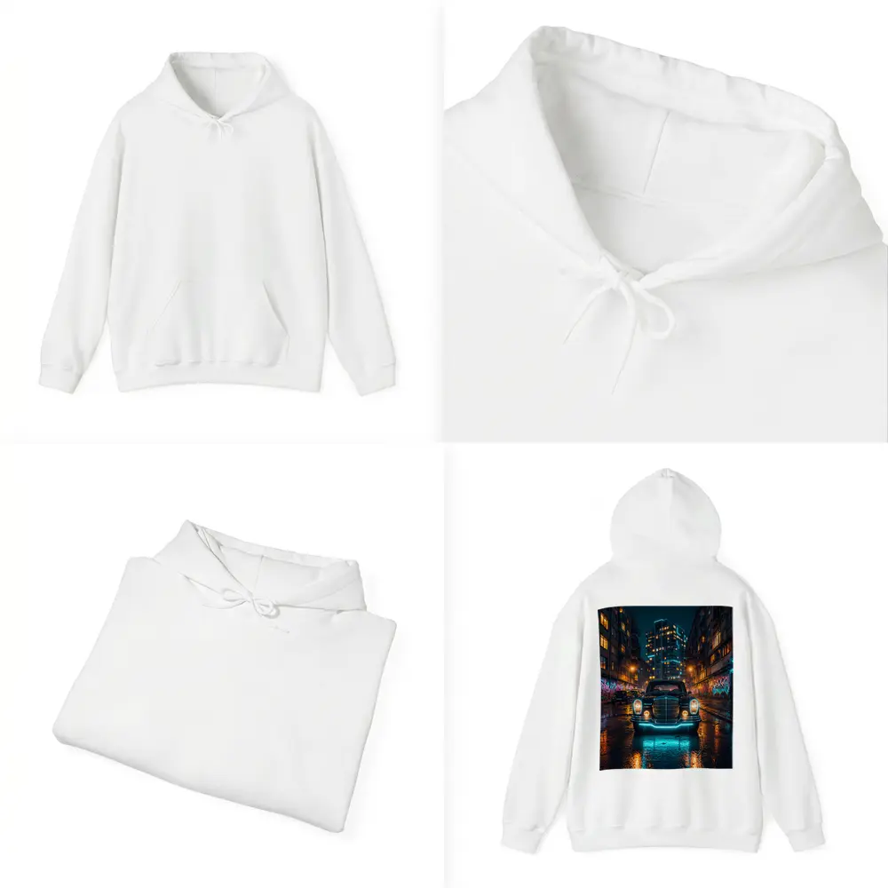 Classic Mercedes Benz Neon City Night Street – Hoodies