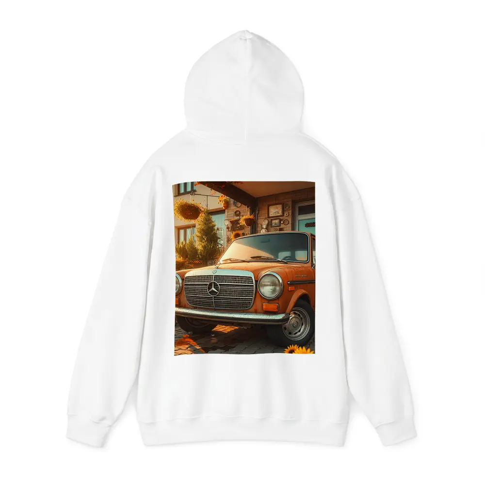 Vintage Mercedes Benz Classic Car Sunflower Garden – Hoodies