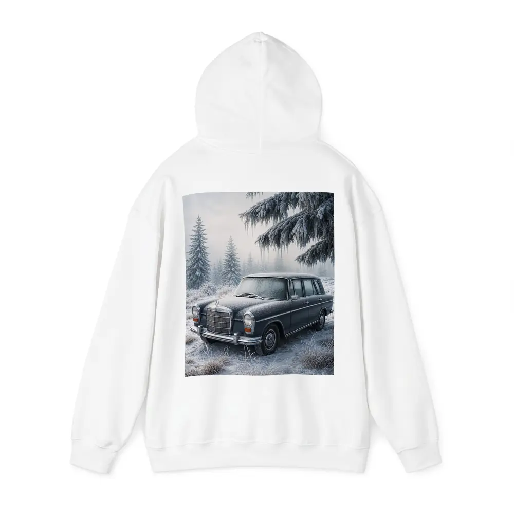 Vintage Mercedes Benz Estate Car Winter Forest – Hoodies