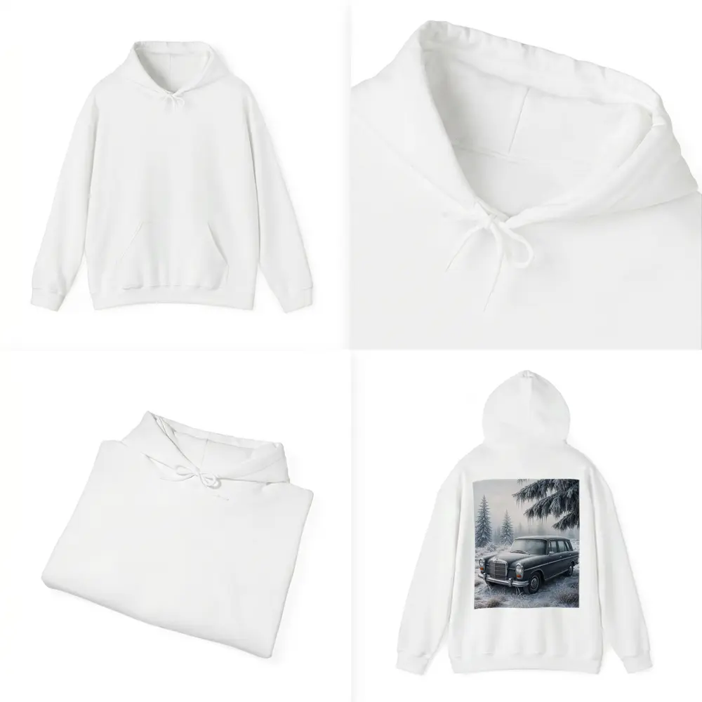 Vintage Mercedes Benz Estate Car Winter Forest – Hoodies