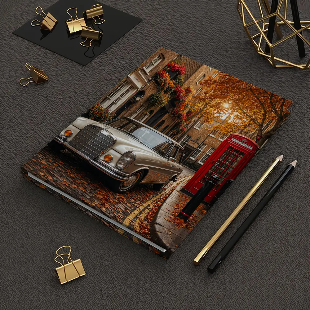 Vintage Mercedes Benz London Street Scene – Notebooks