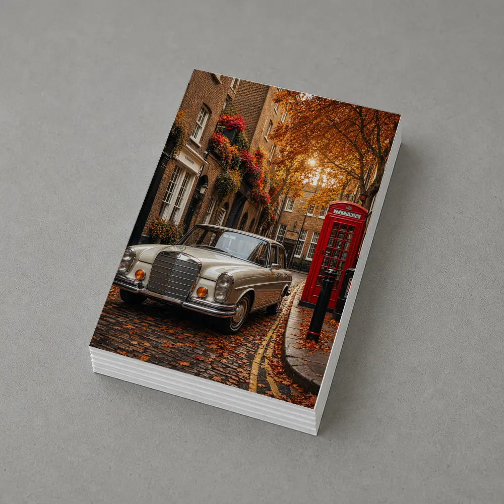 Vintage Mercedes Benz London Street Scene – Postcards