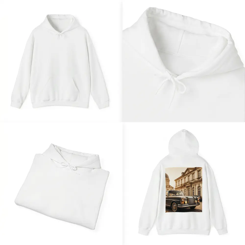 Vintage Mercedes Benz Classic European Architecture Scene – Hoodies
