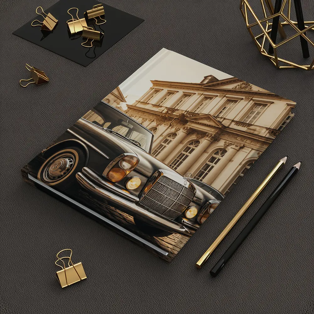 Vintage Mercedes Benz Classic European Architecture Scene – Notebooks