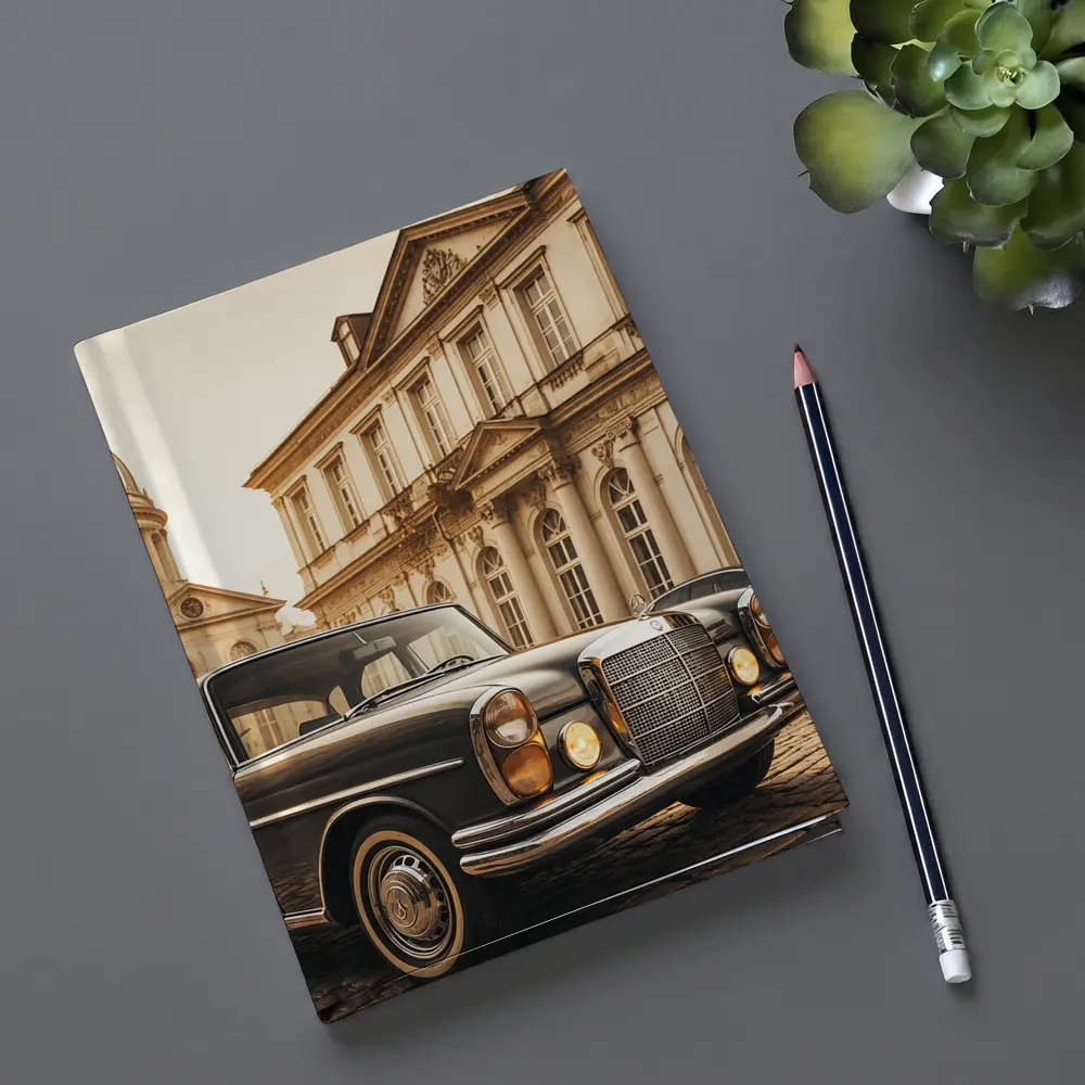Vintage Mercedes Benz Classic European Architecture Scene – Notebooks