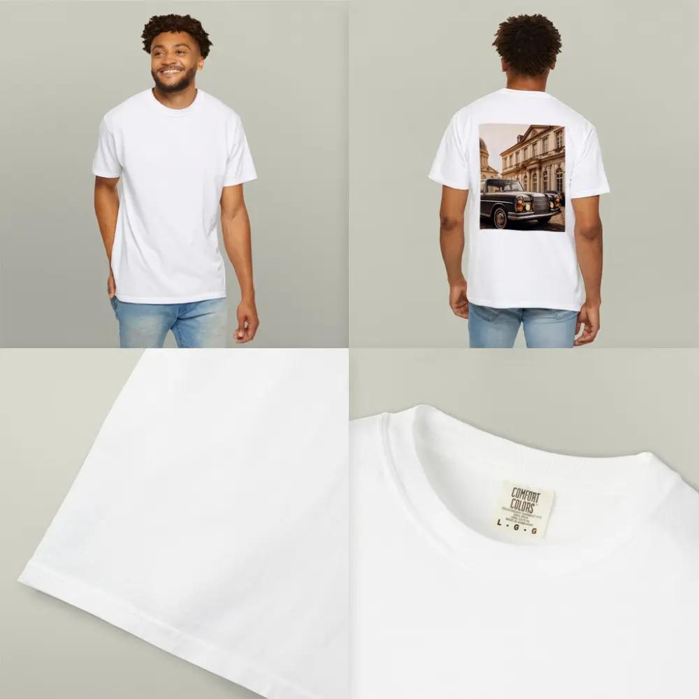 Vintage Mercedes Benz Classic European Architecture Scene – T-Shirts