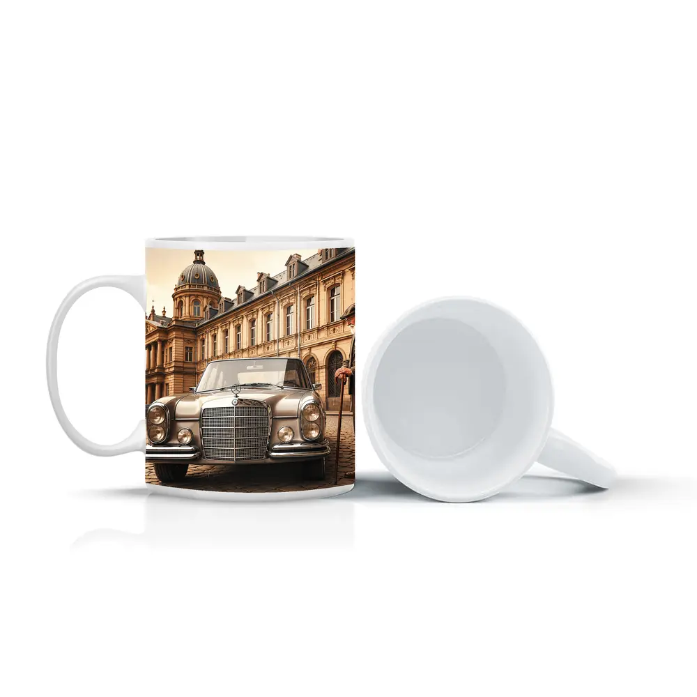 Vintage Mercedes Benz Classic Car Cobblestone Square – Mugs