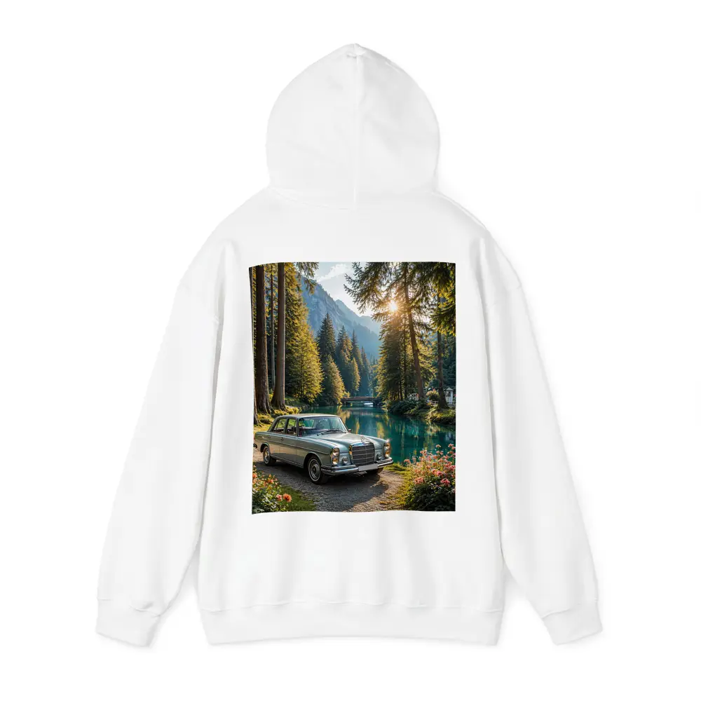 Vintage Mercedes Benz Classic Car Forest Lake – Hoodies