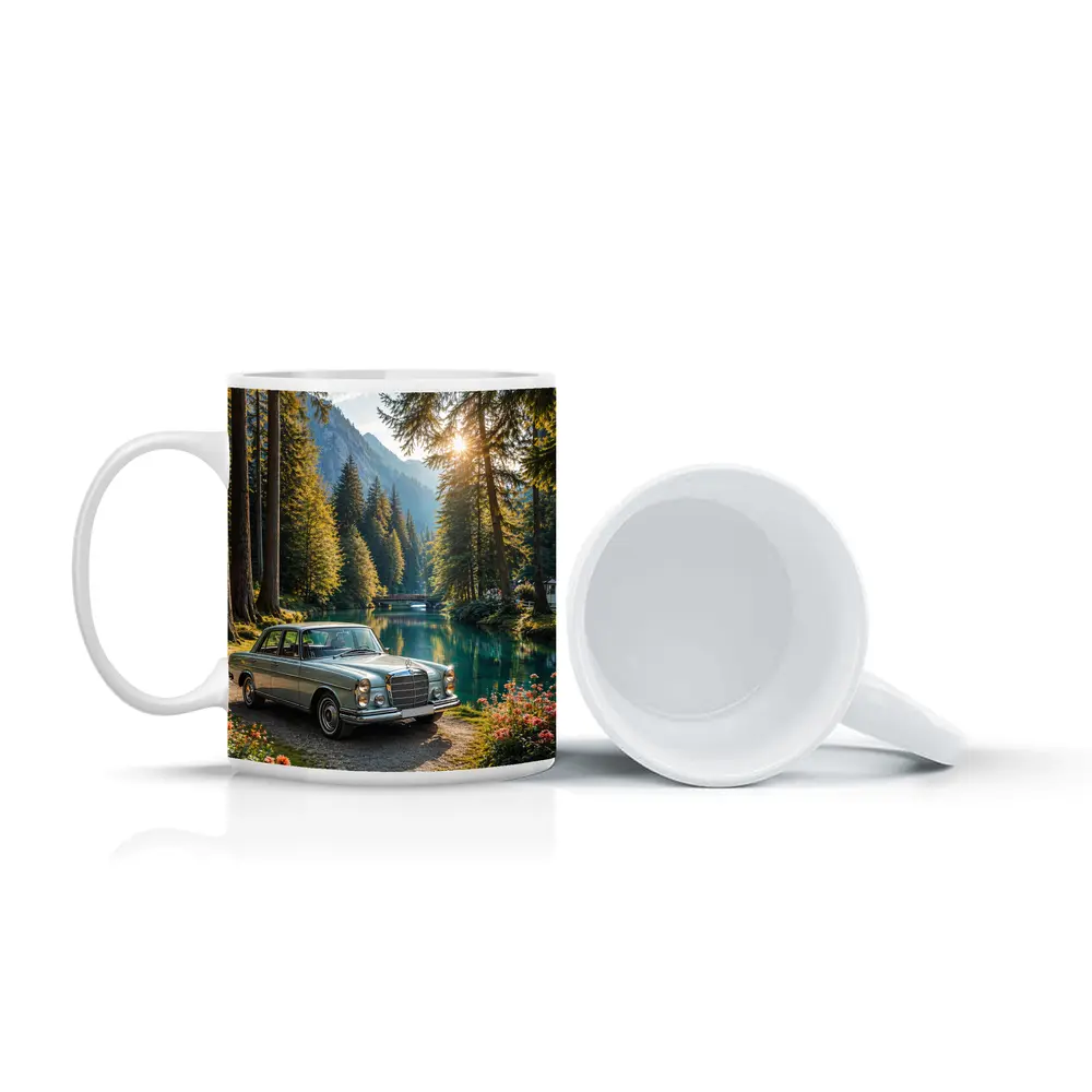 Vintage Mercedes Benz Classic Car Forest Lake – Mugs