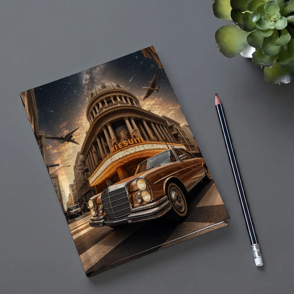 Vintage Mercedes Benz Classic Coupe City Night – Notebooks
