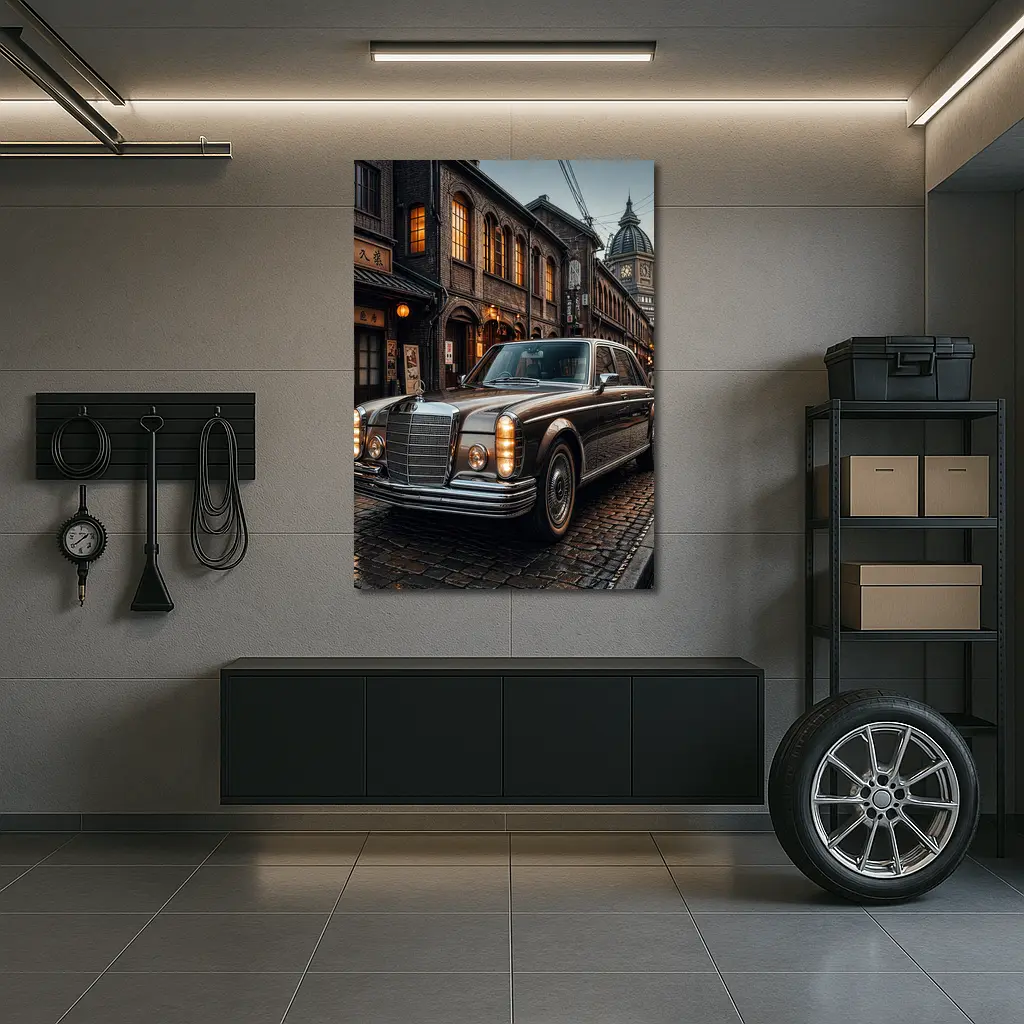 Vintage Mercedes Benz S Class Old Tokyo – Wall Art