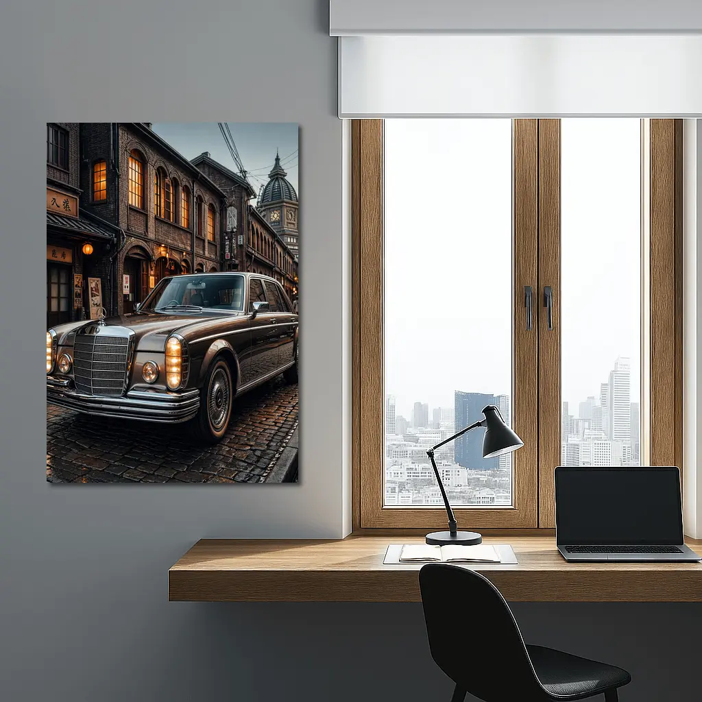 Vintage Mercedes Benz S Class Old Tokyo – Wall Art