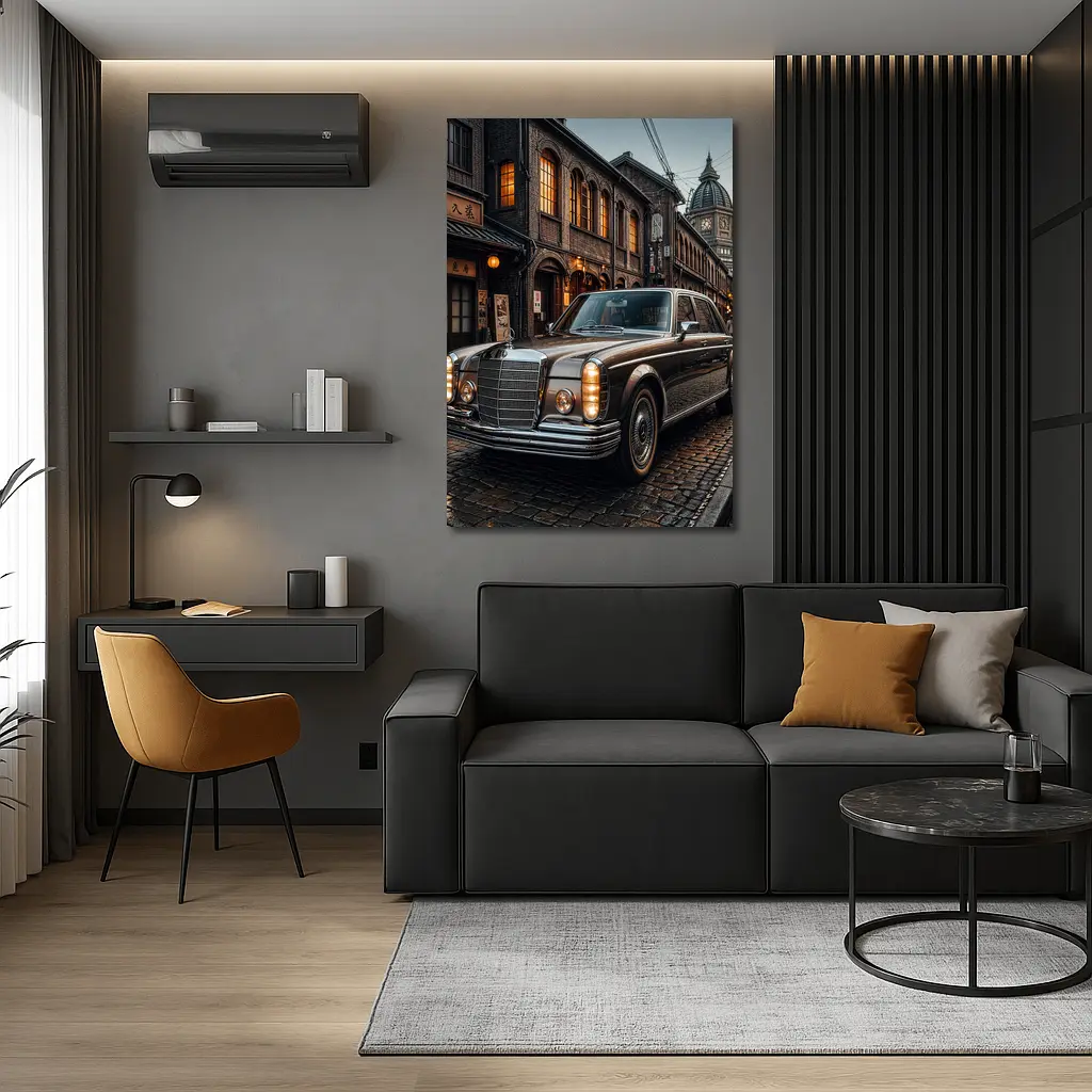Vintage Mercedes Benz S Class Old Tokyo – Wall Art