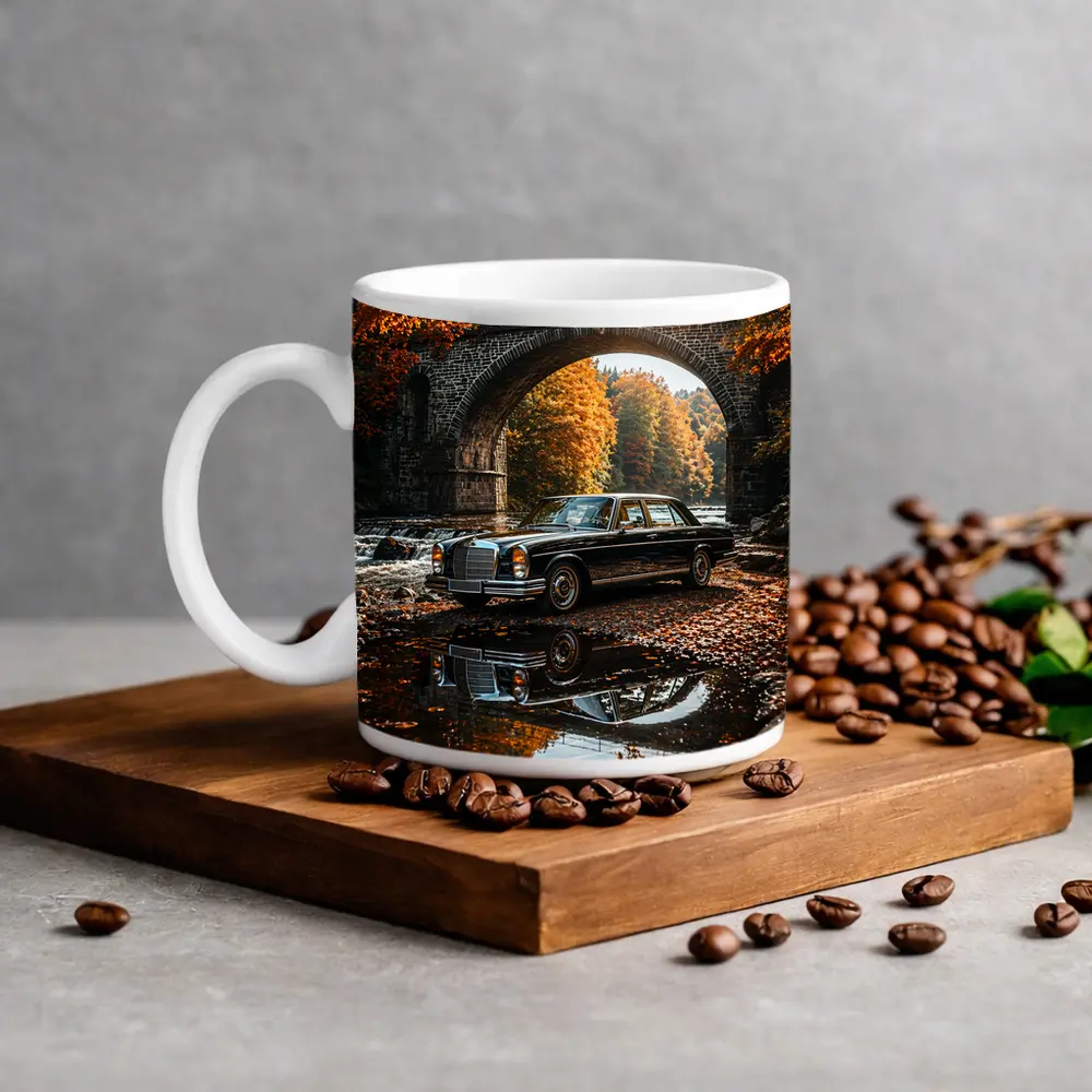 Vintage Mercedes Benz S Class Stone Bridge – Mugs