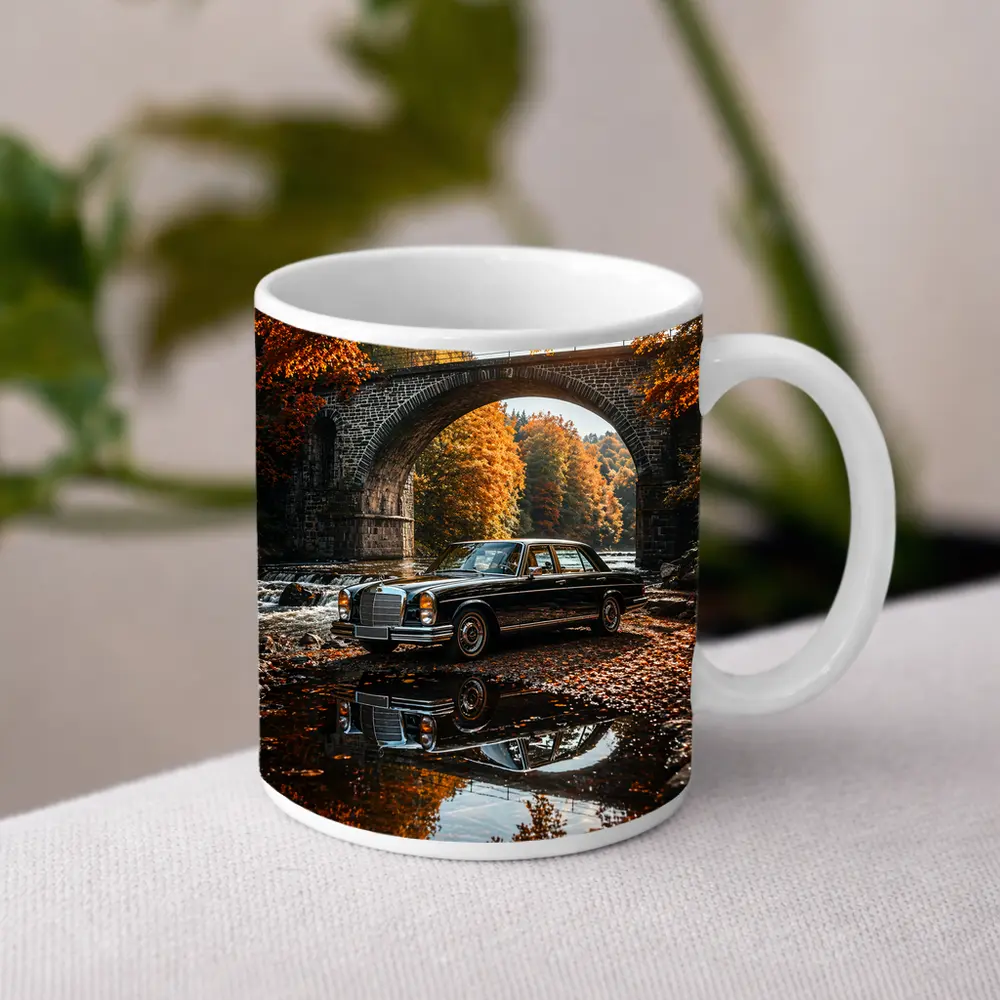 Vintage Mercedes Benz S Class Stone Bridge – Mugs