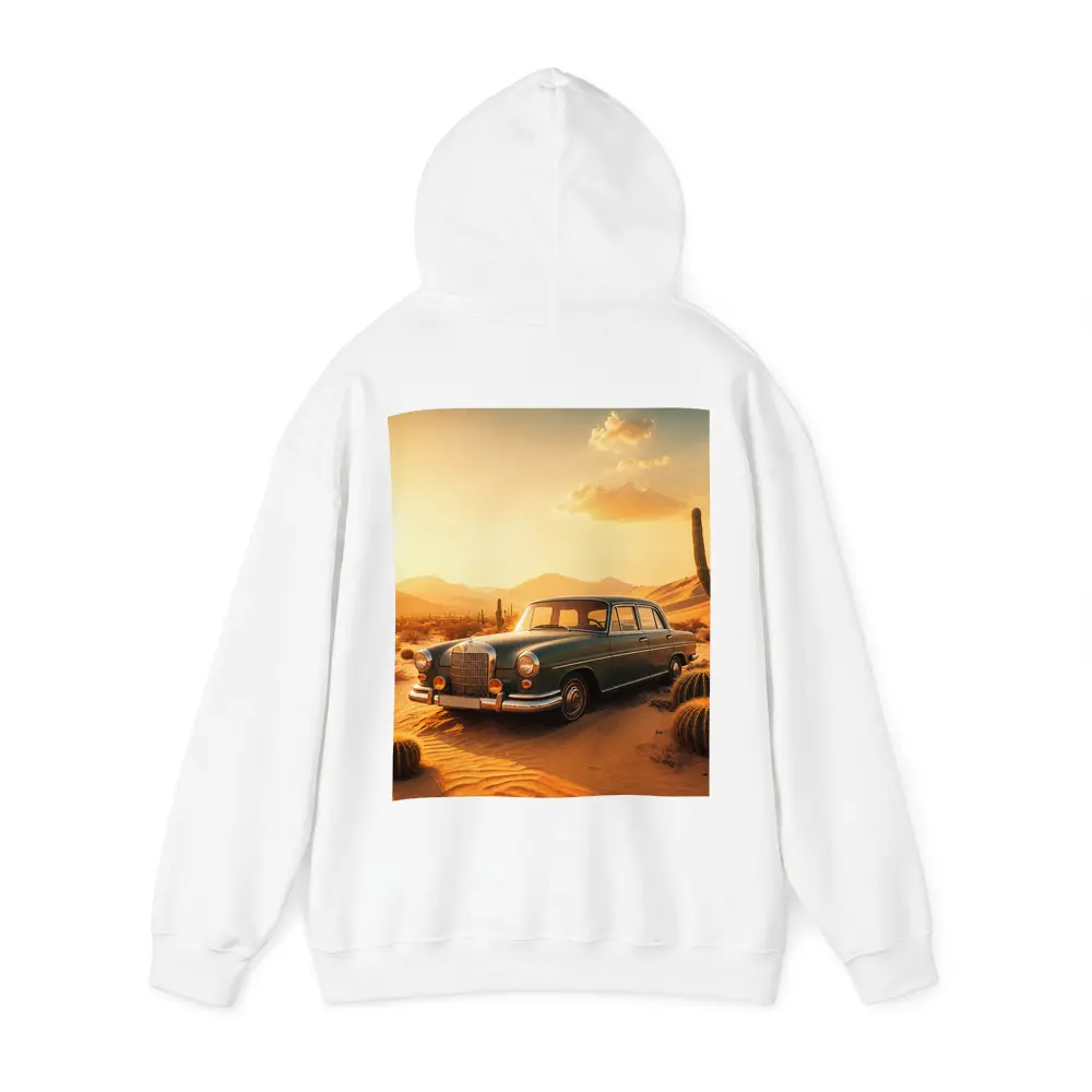 Vintage Mercedes Benz Classic Car Desert Sunset – Hoodies