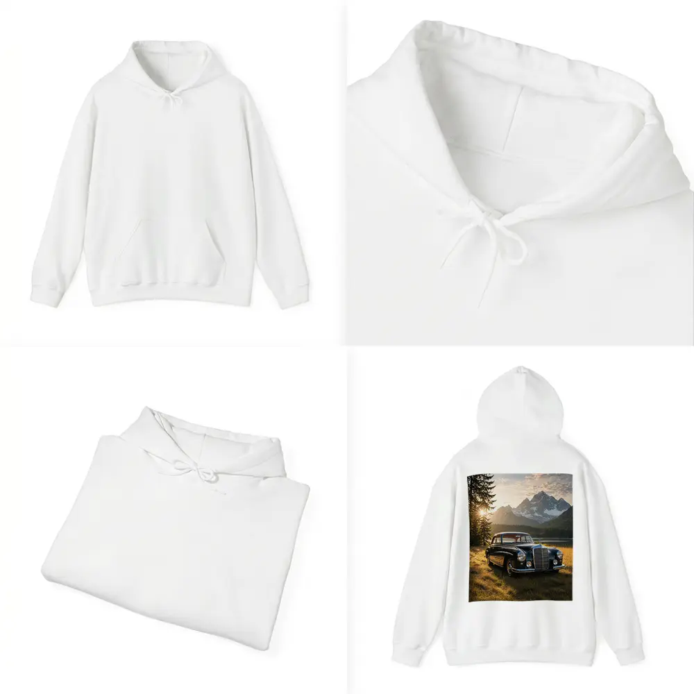 Vintage Mercedes Benz Classic Car Mountain Lake – Hoodies
