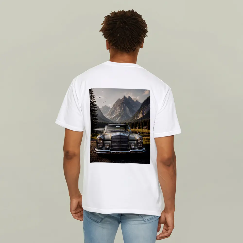 Vintage Mercedes Benz Classic Car Mountain Lake – T-Shirts