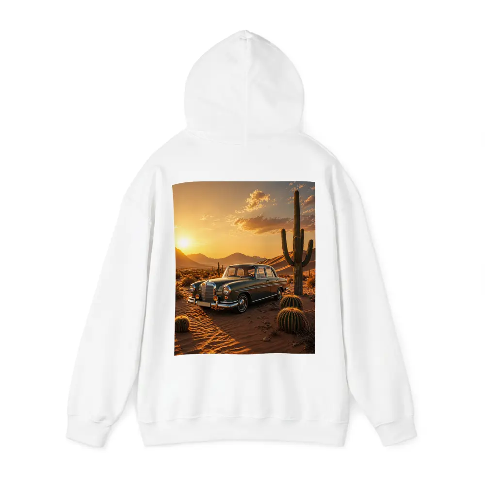 Vintage Mercedes Classic Sedan Desert Sunset – Hoodies